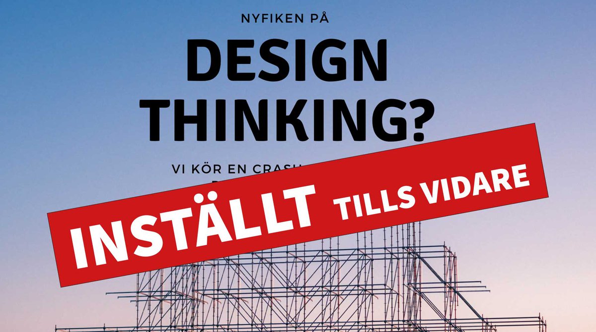 Design Thinking Crash Course inställt